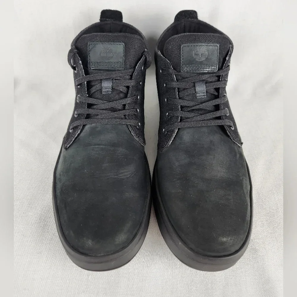 Timberland Suede Canvas Black Ankle Boots